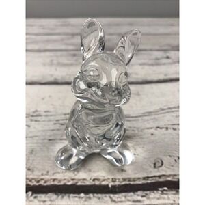 Princess House Glass Sitting Bunny Rabbit Lead Crystal Czech Republic Easter 830